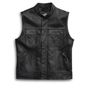Men’s Harley-Davidson Foster leather vest.